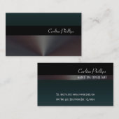 Carte De Visite Sleak + acier propre/brossé. (Devant / Derrière)