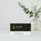 Carte De Visite Sleek Law & Justice Business Card | Attorney  (Debout devant)