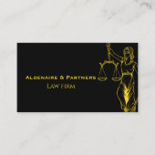 Carte De Visite Sleek Law & Justice Business Card | Attorney (Devant)