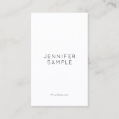 Carte De Visite Sleek Minimalist Elegant Modern Template Vertical (Devant)