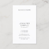 Carte De Visite Sleek Minimalist Elegant Modern Template Vertical (Dos)