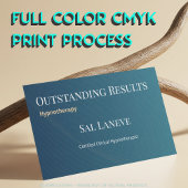 Carte De Visite Sleek Outstanding Results Hypnotherapy QR Code URL