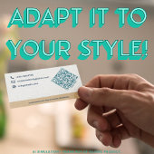 Carte De Visite Sleek Outstanding Results Hypnotherapy QR Code URL