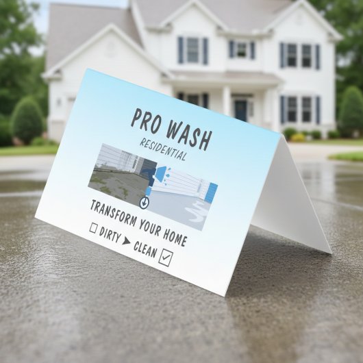 Carte De Visite Sleek Residential Pressure Washing Before After