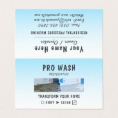 Carte De Visite Sleek Residential Pressure Washing Before After (Extérieur déplié)