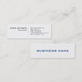 Carte de visite Slim Trendy Unique Manager (Devant / Derrière)