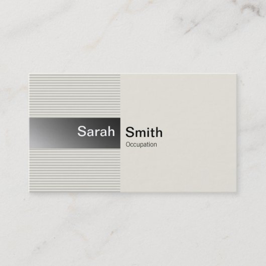 Carte De Visite Sliver simple et élégant (Devant)