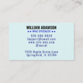 Carte De Visite Slogan de chauffage et de refroidissement, Logo po (Dos)