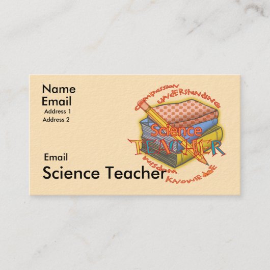 Carte De Visite Slogan de professeur de sciences (Devant)