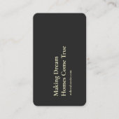 CARTE DE VISITE SLOGAN DE RÉALISATEUR DE L'AGENT IMMOBILIER MODERN (Devant)