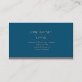 Carte De Visite slogan officiel en bleu marine et gris foncé (Dos)