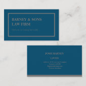 Carte De Visite slogan officiel en bleu marine et gris foncé (Devant / Derrière)