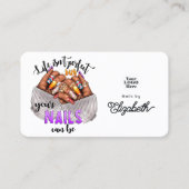 Carte De Visite Slogan Ongles Parfaits Salon de Manucure Chic (Devant)