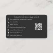 Carte De Visite Slogan Ongles Parfaits Salon de Manucure Chic (Dos)