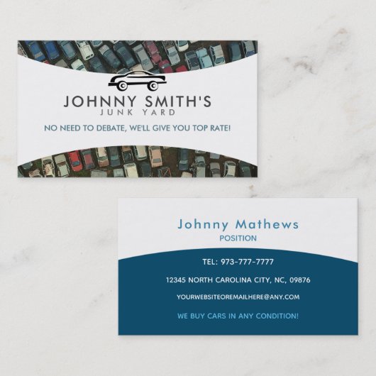 Carte De Visite Slogans de décharge (Devant / Derrière)