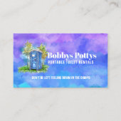 Carte De Visite Slogans de toilettes portables (Devant)