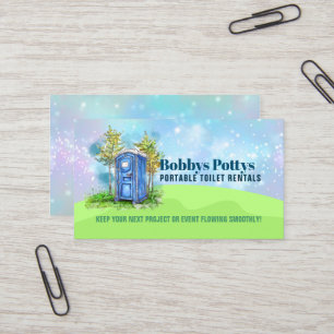 Carte De Visite Slogans de toilettes portables