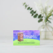 Carte De Visite Slogans de toilettes portables (Debout devant)