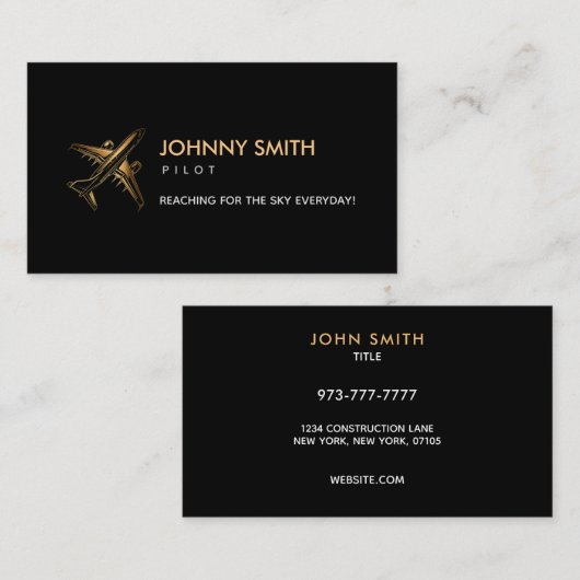 Carte De Visite Slogans pilotes (Devant / Derrière)