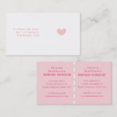 Carte De Visite Slogans, thérapeute du mariage (Devant / Derrière)