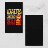 Carte De Visite Slot Machine Player Funny Casino Humour de jeu (Devant / Derrière)