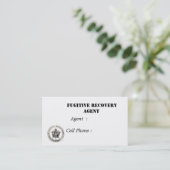 Carte De Visite sm.badge, agent fugitif de récupération, agent : (Debout devant)