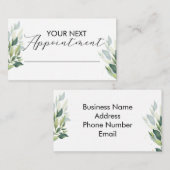 Carte De Visite Small Business Appointment Card Customizable  (Devant / Derrière)