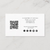 Carte De Visite Small Business QR Code Loyalty Reward Discount (Dos)
