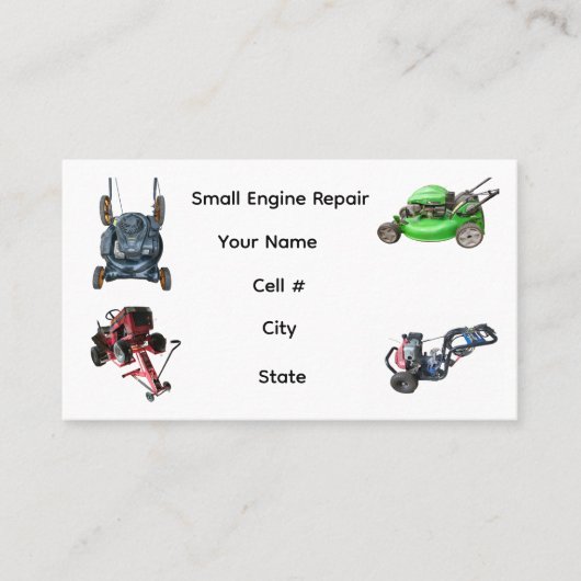 Carte De Visite Small Engine Repair (Devant)