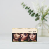 Carte De Visite Smart Cream Yellow Gold avec logo Photos Propre (Debout devant)