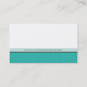 CARTE DE VISITE smart moderne monogramme vert jade (Dos)