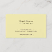 Carte De Visite Smart Orange Chat Porter des lunettes (Dos)