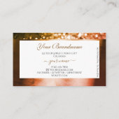 Carte De Visite Smart Orange Rose Ombre Parties scintillant Blanc (Dos)