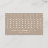 Carte De Visite SMART SIMPLE SPOT mini pois point éco kraft blanc (Dos)