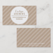 Carte De Visite SMART SIMPLE SPOT strié motif cool blanc kraft (Devant / Derrière)