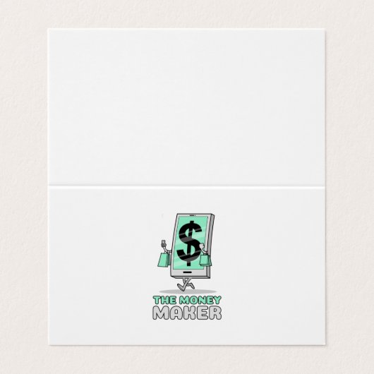 Carte De Visite smartphone avec panneau de facture d'un dollar (Extérieur déplié)