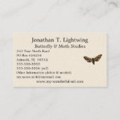 Carte De Visite Smerinthus ocellata - Eyed Hawk-Moth Image couleur (Dos)