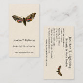 Carte De Visite Smerinthus ocellata - Eyed Hawk-Moth Image couleur (Devant / Derrière)