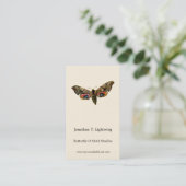 Carte De Visite Smerinthus ocellata - Eyed Hawk-Moth Image couleur (Debout devant)