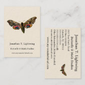 Carte De Visite Smerinthus ocellata - Eyed Hawk-Moth Image couleur (Devant / Derrière)