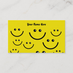 Carte De Visite Smilie font face à l'arrière - plan, votre nom i