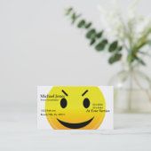 Carte De Visite Smilie font face au mal (Debout devant)