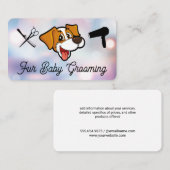 Carte De Visite Smiling Cute Dog Logo | Grooming Tools | Boke (Devant / Derrière)
