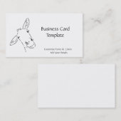 Carte De Visite Smiling logo Donkey Business Card (Devant / Derrière)