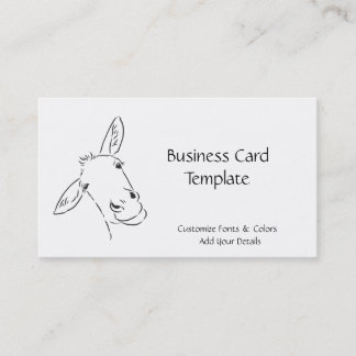 Carte De Visite Smiling logo Donkey Business Card