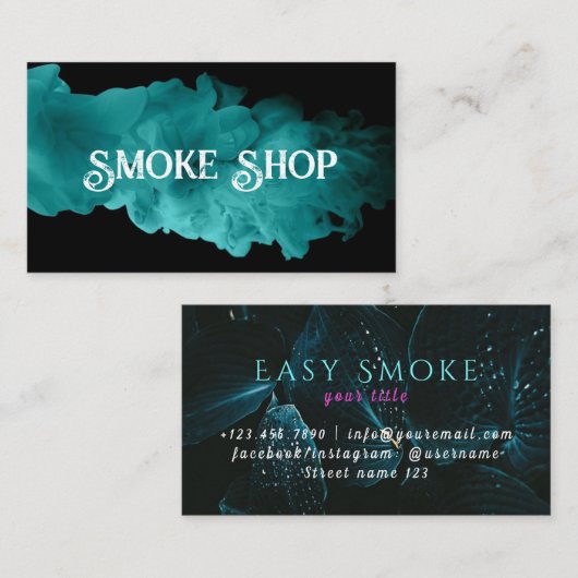 Carte De Visite Smoke Shop Vape Business Card (Devant / Derrière)