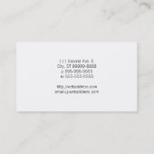 Carte De Visite Smoking noir (Dos)