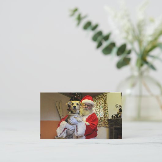 Carte De Visite Smoochie rencontrant Père Noël (Debout devant)