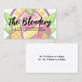 Carte De Visite Smoothie à mélange sain | Illustrations de fruits (Devant / Derrière)