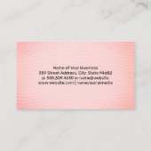 Carte De Visite Smoothie Boissons | Cuir rose (Dos)